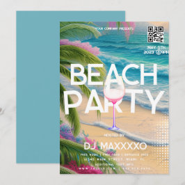 Beach Party Event Bar Tropical Club Flyer Einladung
