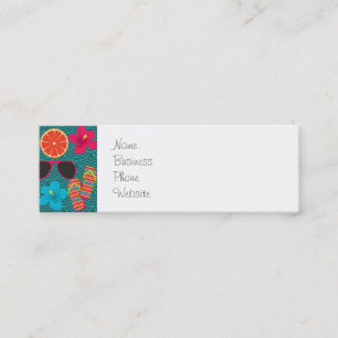 Beach Party Flip Flops Sonnenbrille Beach Ball Blu Mini Visitenkarte