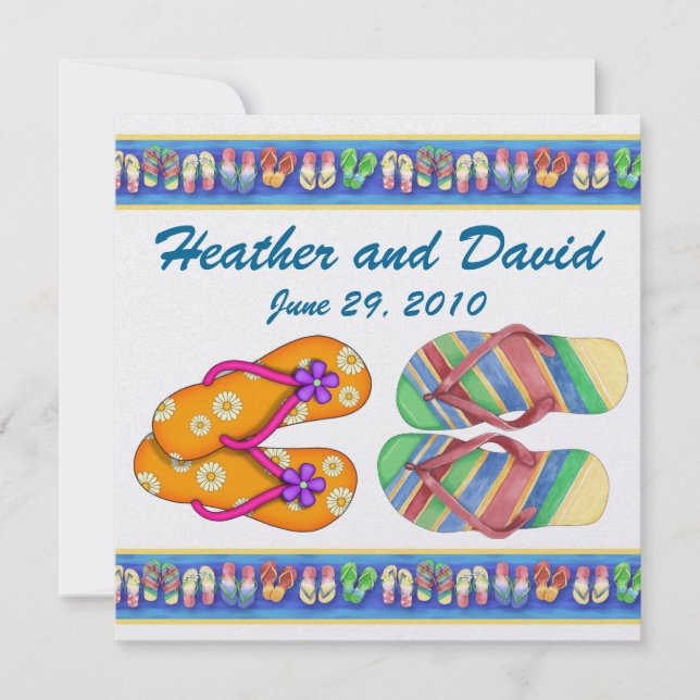 Beach Party / Hochzeit / Abschluss - SRF Einladung (Vorderseite)