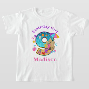 Beach Party Nineth Birthday Shirt schwimmen