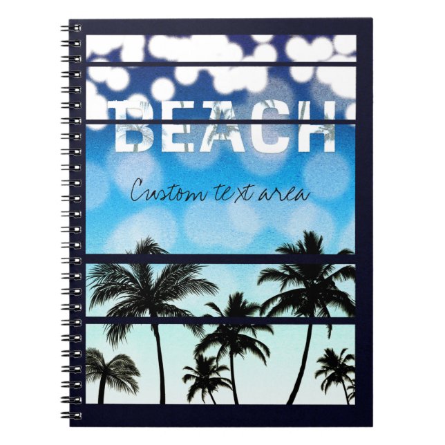 Beach Party Palm Trees Tropical Vintag Journal Notizblock (Vorderseite)