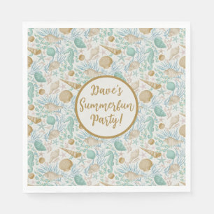 Beach Party Paper Napkins, Standard-Mittagessen Serviette