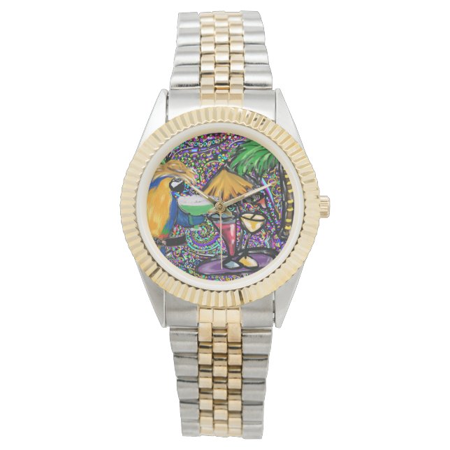 Beach Party Parrot Armbanduhr (Vorderseite)