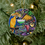 Beach Party Parrot Keramik Ornament<br><div class="desc">Cool Beach Party Parrot Produkte</div>