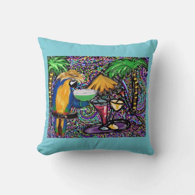 Beach Party Parrot Kissen (Vorderseite)