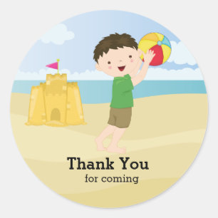 Beach Party Runder Aufkleber
