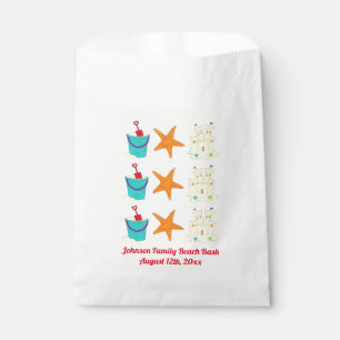Beach Party Sandcastle Starfish Sand Bucket Geschenktütchen