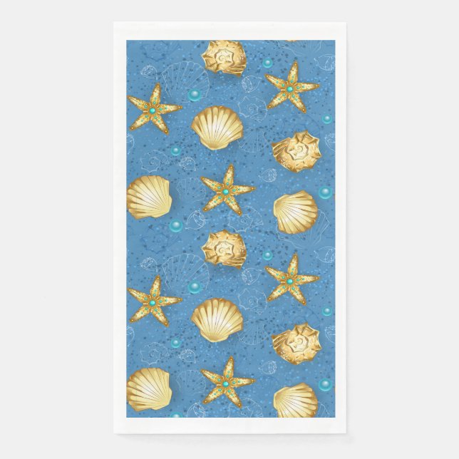 Beach Party Seashells Serviette (Vorderseite)