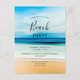 Beach Party Sommer Küstenmeer tropische Einladung Postkarte
