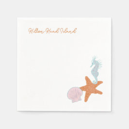 Beach Pastel Drawing Cocktail Servietten