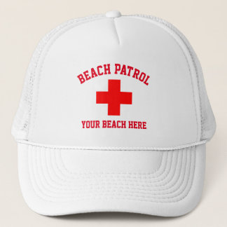 Beach Patrol Lifeguard Personalize Trucker Hat Truckerkappe