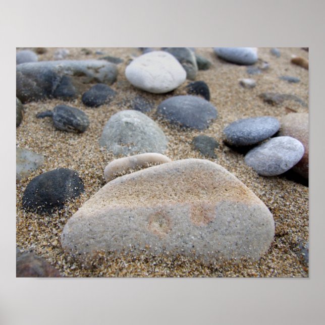 Beach Pebbles Poster Print (Vorne)