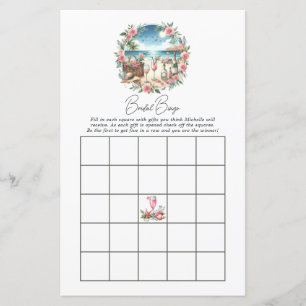 Beach Picnic Brautparty Bingo Game
