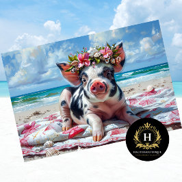 Beach Pig Schwimmen Ozean Decoupage Seidenpapier