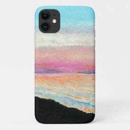 Beach Pink Blue Sunset Artwork Case-Mate iPhone Hülle