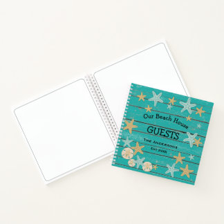 Beach Planks und Starfish Gast Notizbuch