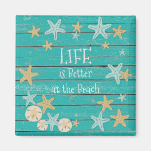 Beach Planks und Starfish Magnet