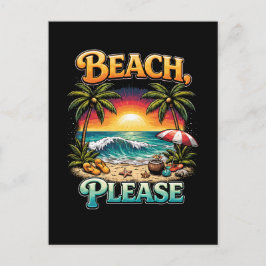 Beach, Please Postkarte
