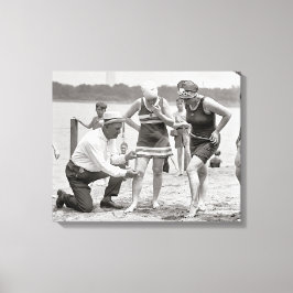 Beach Police, 1922. Vintages Foto Leinwanddruck