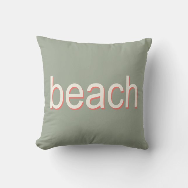 Beach Polka Dots in Orange und Cream Kissen (Vorderseite)