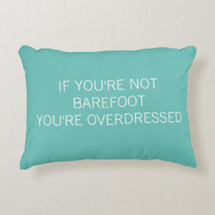 Beach Quote Barefoot Funny Dekokissen