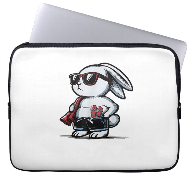Beach Rabbit Bunny Beach Goer Summer Laptopschutzhülle (Vorderseite)