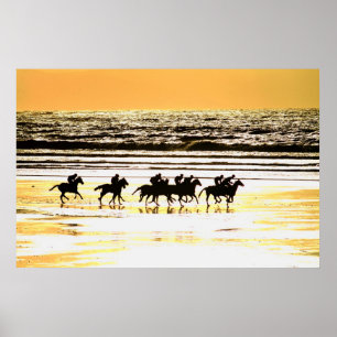 Beach Racing Kerry Irland Poster