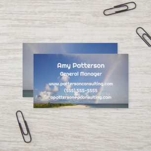 Beach Rainbow Foto Business Cards Visitenkarte