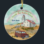 Beach Rainbow Lighthouse Keramik Ornament<br><div class="desc">Beach Rainbow Lighthouse Cornament von ArtMuvz Illustration. Passend Leuchtturm zum Shirt, Aquarell, Wasserkleidung, Bekleidung für den Leuchtturm, Bekleidung für den Leuchtturm. Leuchtturmgeschenke sind eine großartige Möglichkeit, jemandem zu zeigen, den man interessiert, besonders wenn sie selbst den Ozean, die Küste oder die Leuchttürme Lieben. Leuchttürme sind Symbol für Hoffnung, Führung und...</div>