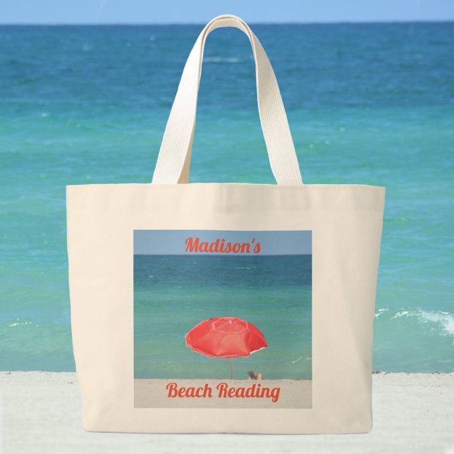 Beach Reading Seascape Beach Totbeutel Jumbo Stoffbeutel (Von Creator hochgeladen)