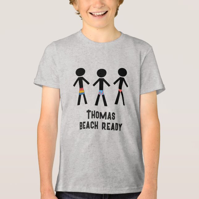 Beach Ready - Drei gedeckte Typ Tri-Blend Shirt (Vorderseite)