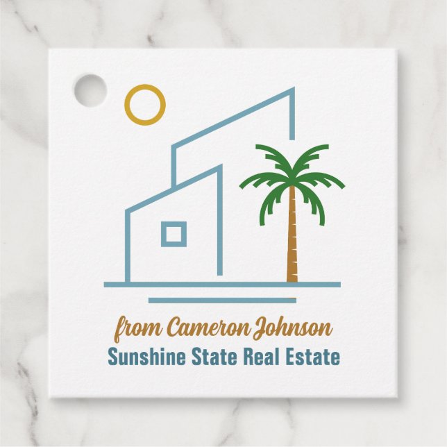 Beach Real Anwesen Company Niedlich anpassbar Geschenkanhänger (Vorderseite)