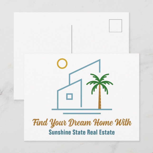 Beach Real Anwesen Company Niedlich anpassbar Postkarte (Vorne/Hinten)