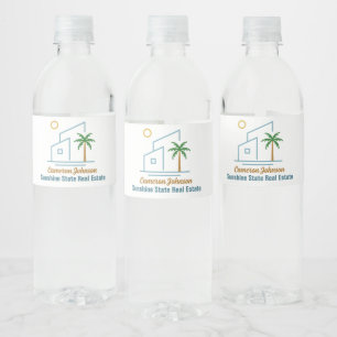 Beach Real Anwesen Company Niedlich anpassbar Wasserflaschenetikett
