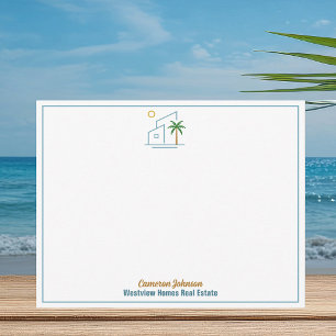 Beach Real Anwesen Company Niedlich maßgeschneider Mitteilungskarte