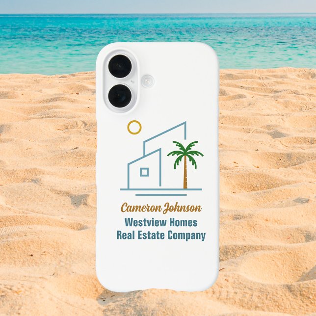 Beach Real Estate Company Custom Coastal Realtor Case-Mate iPhone Hülle (Von Creator hochgeladen)