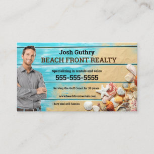 Beach Realtor Business Card Visitenkarte