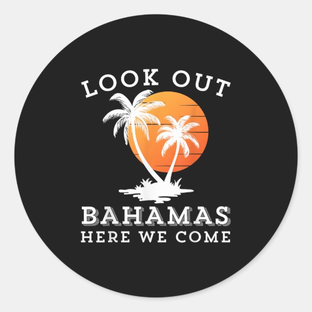 Beach-Reisegruppe Matching Spring Break Summer Runder Aufkleber (Vorderseite)