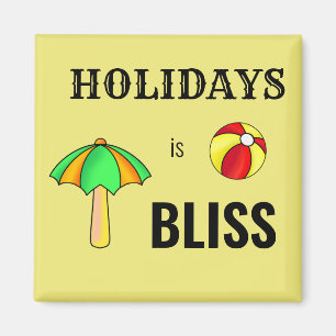 Beach Relax Urlaub Bliss glücklicher Ball Umbrell Magnet