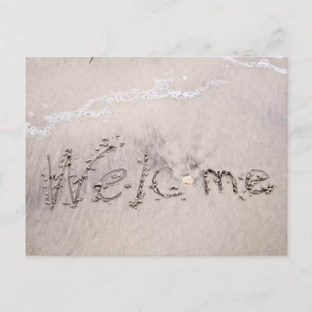 Beach Rentals begrüßt Postkarte (Vorderseite)