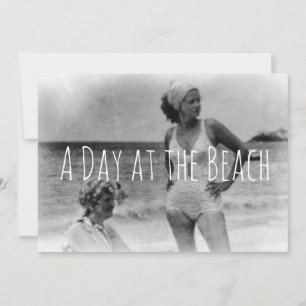 Beach Retro Badeanzug Party Save The Date