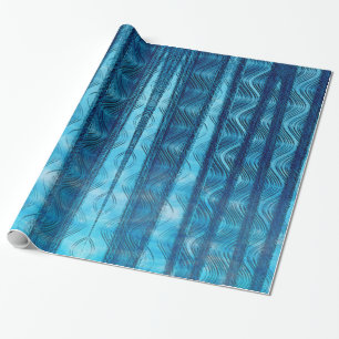 Beach Retro Blue Waves Vintages Cooles Wrapping Pa Geschenkpapier
