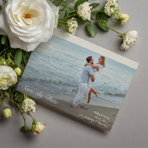 Beach Romance Foto Wedding Save the Date Magneteinladung
