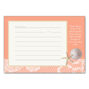Beach Romance Peach Rezept Card Tischnummer