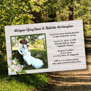Beach Rose Wood Wedding Einladungen Haushaltspapie Flyer