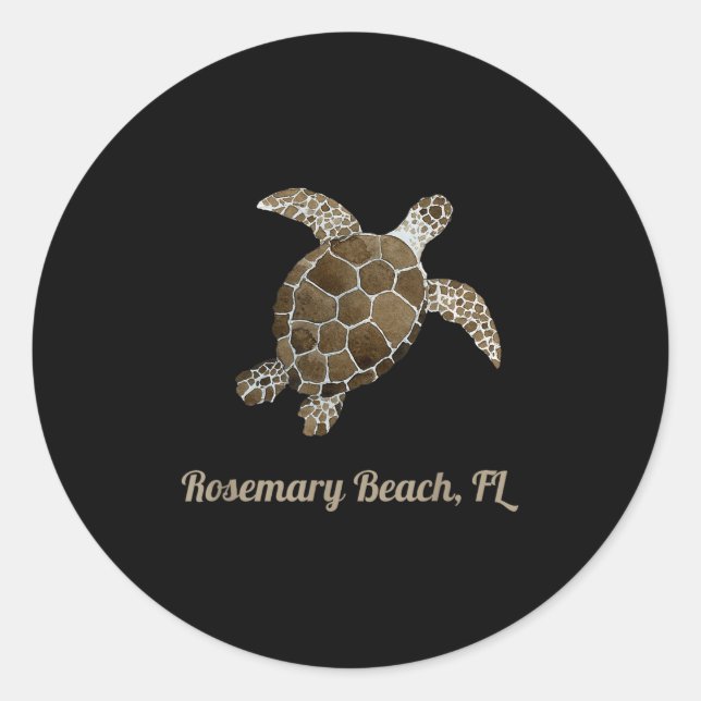 Beach Rosemary, Fl Marine Biology Rette The Sea Tu Runder Aufkleber (Vorderseite)