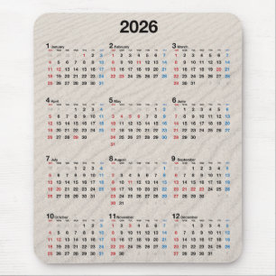 Beach Sand 2024 Kalender Mousepad