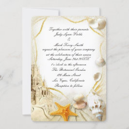 Beach Sand Castle Hochzeit Einladung