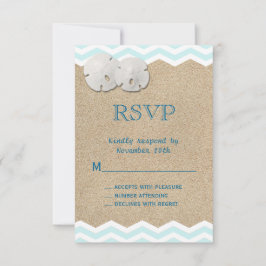 Beach Sand Dollars UAWG RSVP Karte