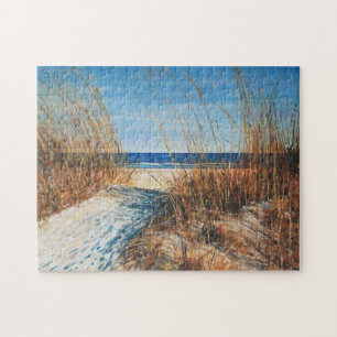 Beach Sand Dunes Coastal Art Puzzle